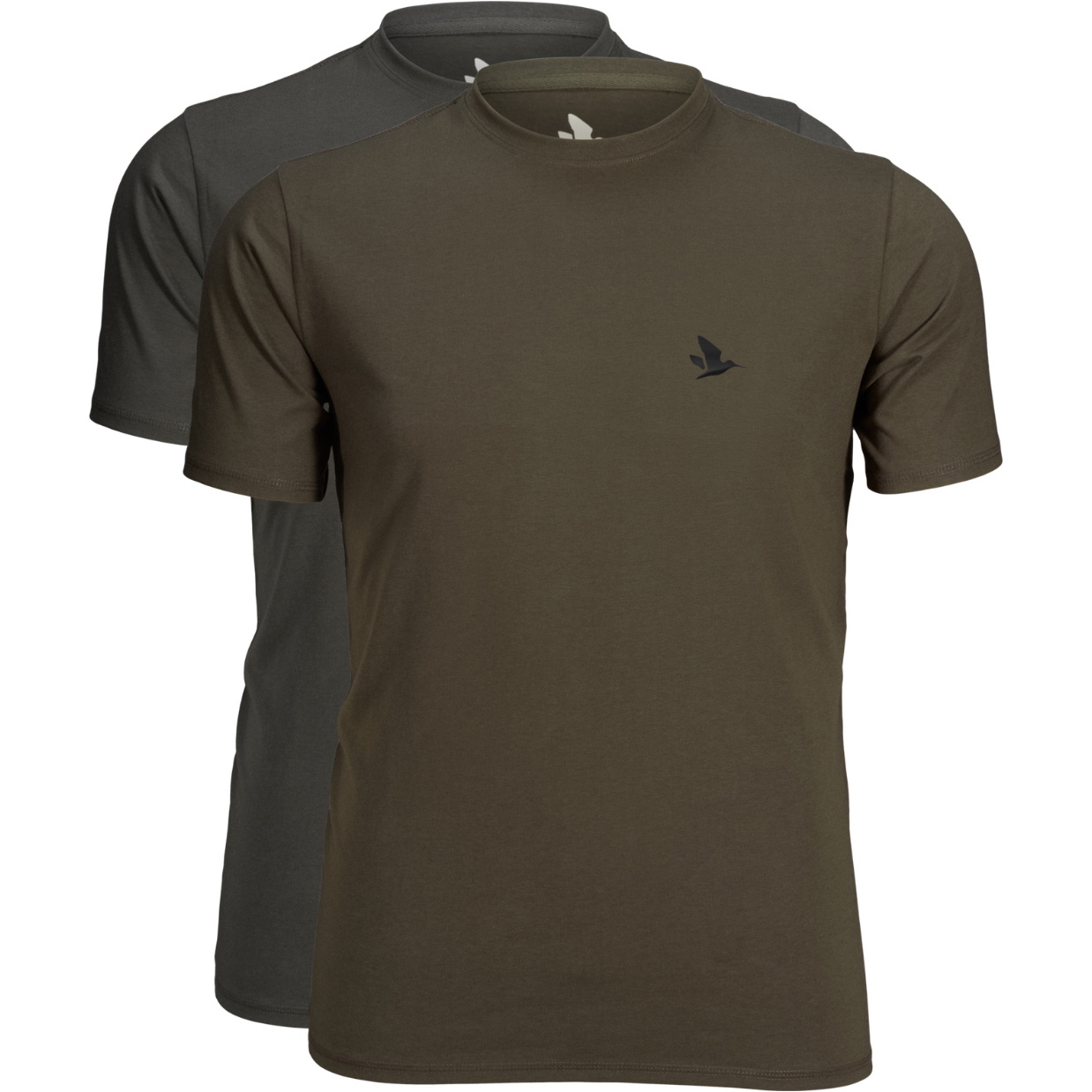 2025 Seeland Mens Outdoor 2-Pack T-Shirt 16020591 - Granit / Pine Green